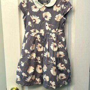Janie and Jack Blush Castle Gray Pink Floral Lined Special Occasion Dress